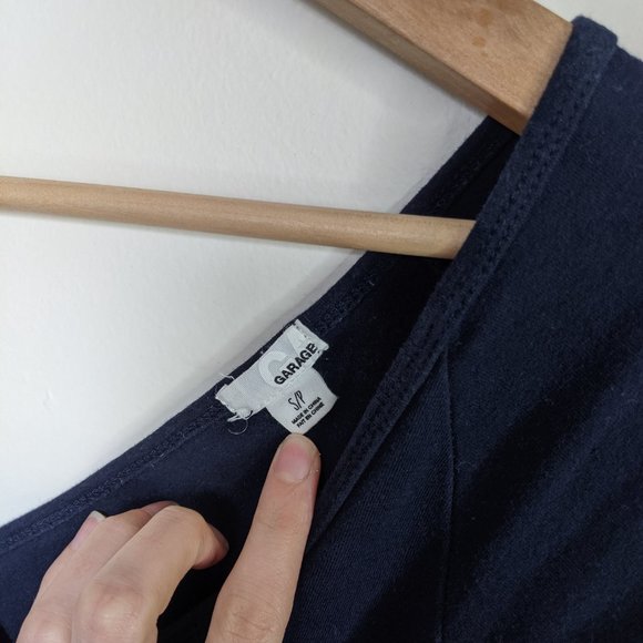 Garage Open Back Navy Skater Dress - Picture 3 of 7